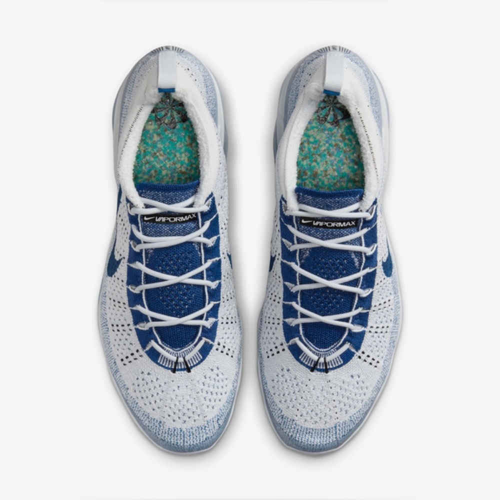Men’s AIR VAPORMAX 2023 FLYKNIT 'PURE PLATINUM COURT BLUE, Size 15